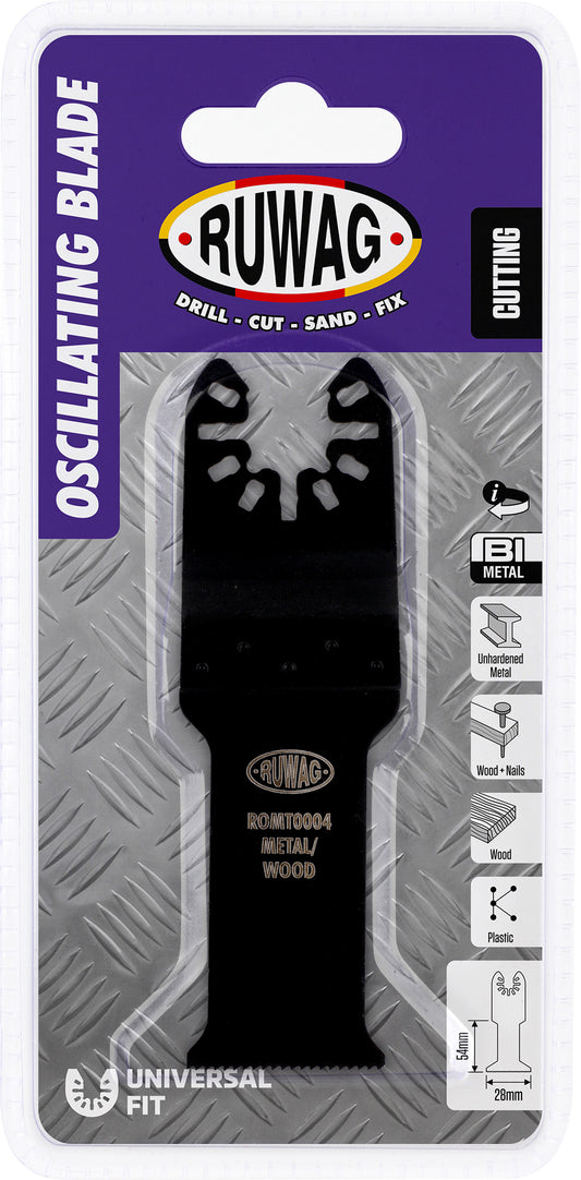 oscillating mult-tool straight blade for wood & metal 28mm