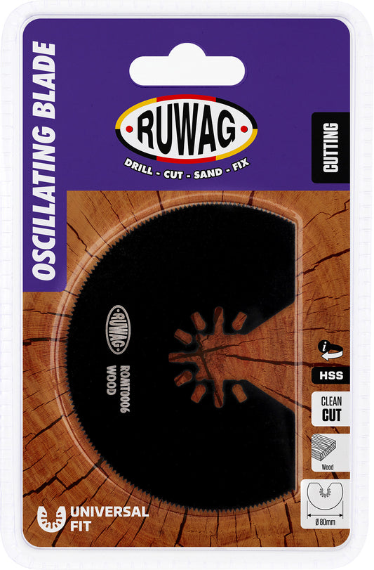 oscillating mult-tool radial blade for wood 80mmØ