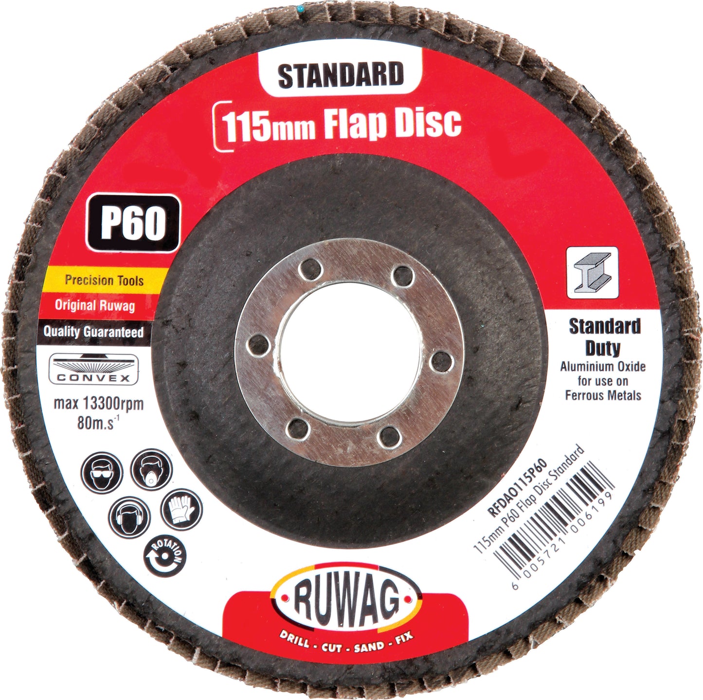 115mm p40 flap disc standard /ea