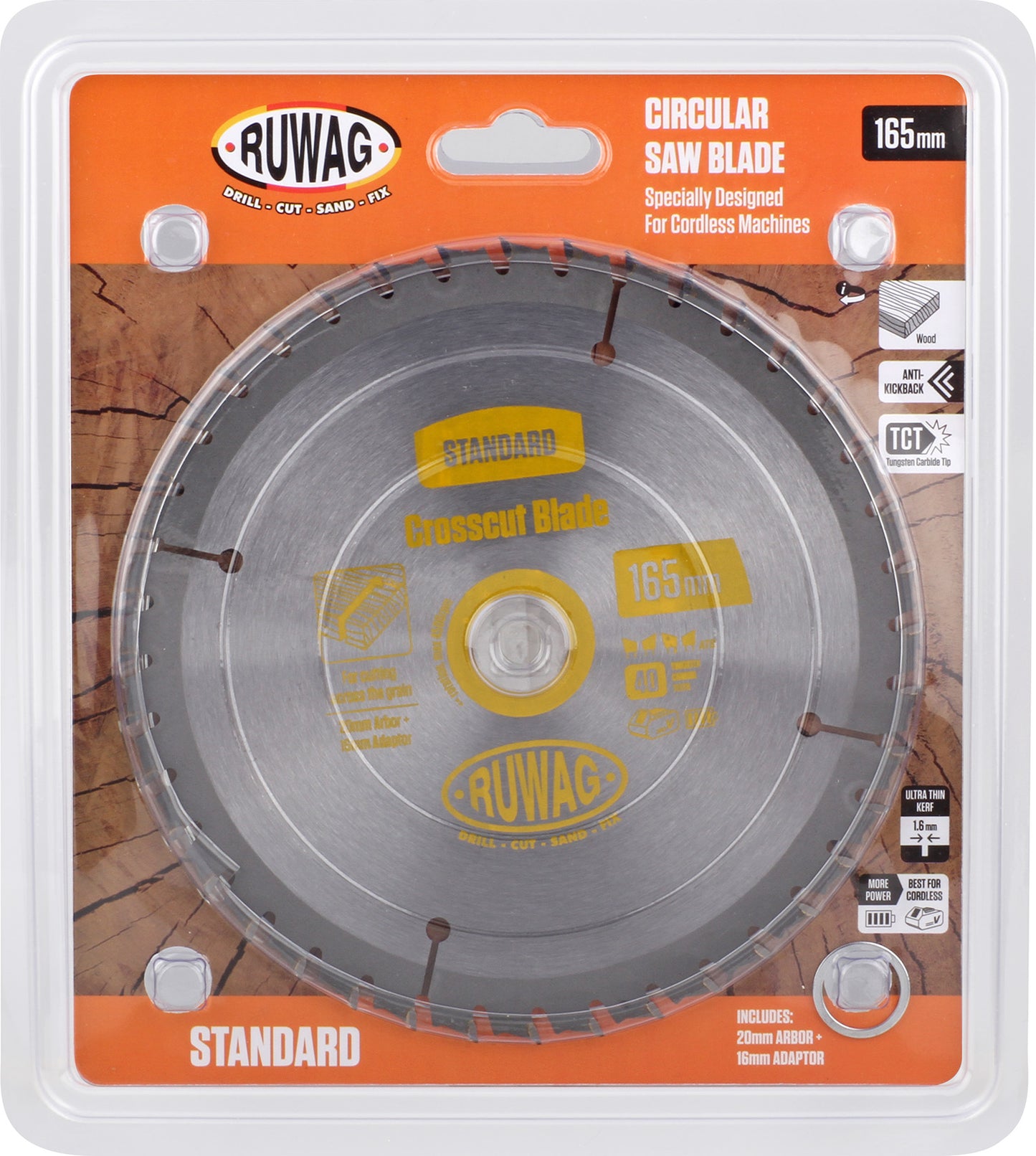 165MM Z40 SAW BLADE TCT CORDLESS