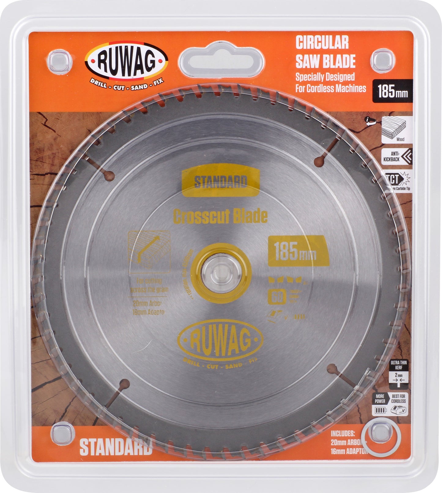185MM Z60 SAW BLADE TCT CORDLESS