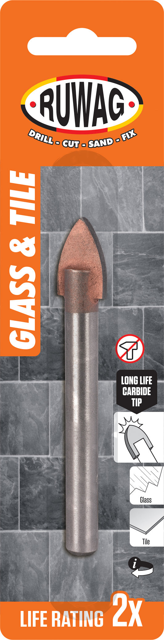4mm glass bit carded