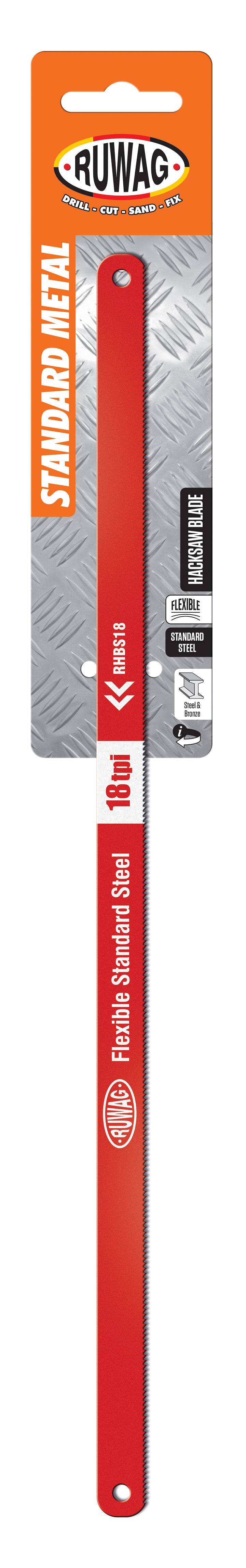 18TPI hacksaw blade std 2 pack