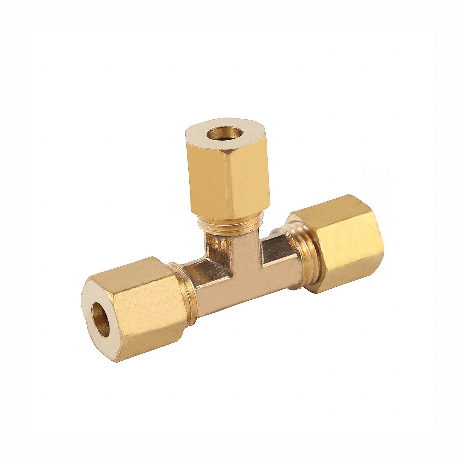RED. CONICAL TEE BRASS 5/8' X 5/8' X 3/8'