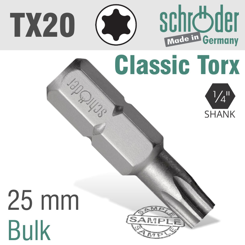 TORX TX 20 CLASSIC BIT 25MM
