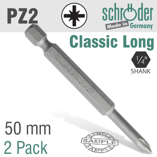 POZI NO.2 x 50MM CLASSIC POWER BIT 2CD