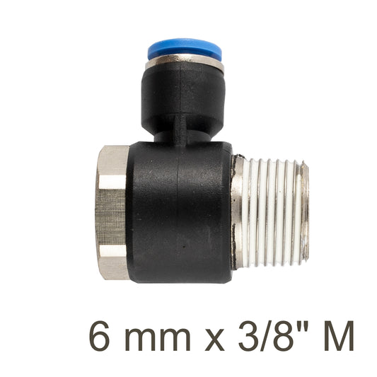 SWIVEL ELBOW PU 6MM X 3/8' M