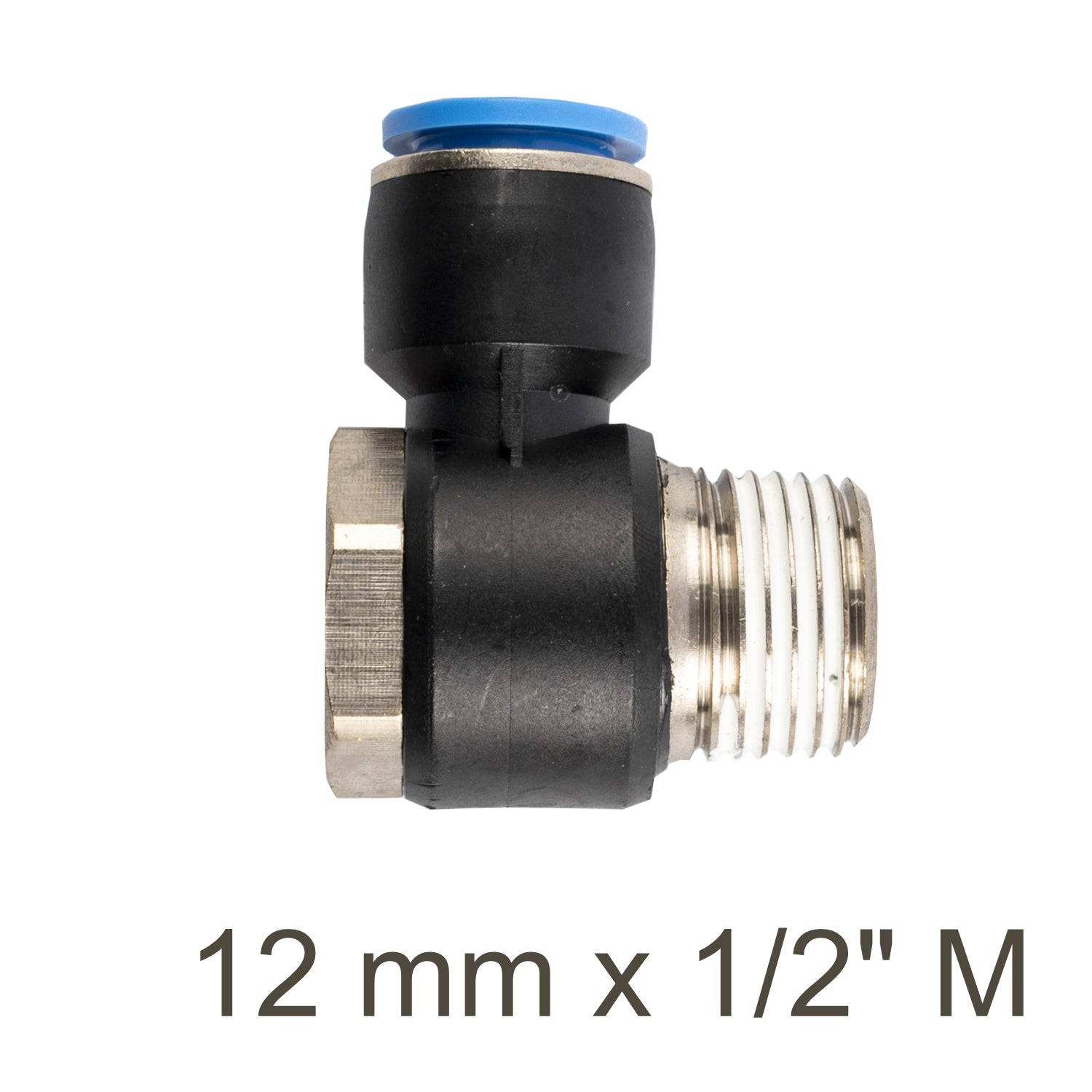 SWIVEL ELBOW PU 12MM X 1/2' M