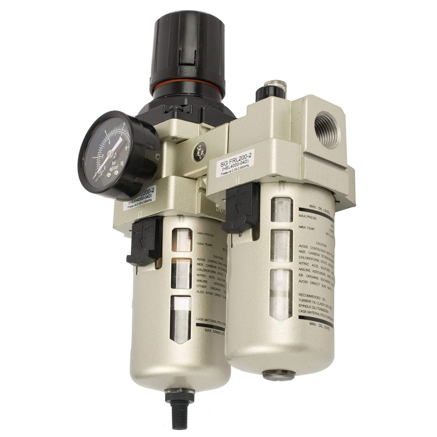 FILTER / REGULATOR / LUBRICATOR 1/2' WITH AUTO DRAIN (HEC4010-04D)
