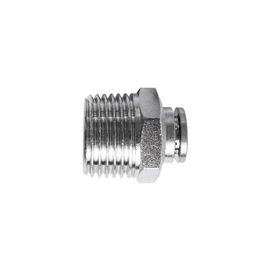 METAL PU FITTING STRAIGHT 8MM X 1/2' M