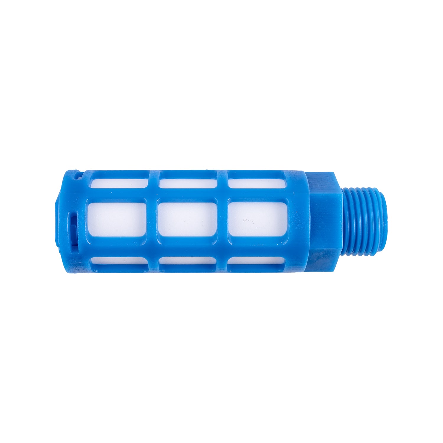PLASTIC BREATHER SILENCER 1/2' M BLUE