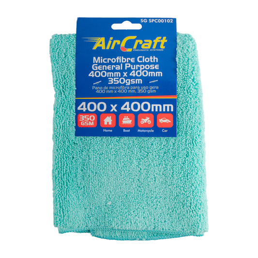 MICROFIBRE CLOTH GNL PURPOSE 400MM X 400MM 350GSM