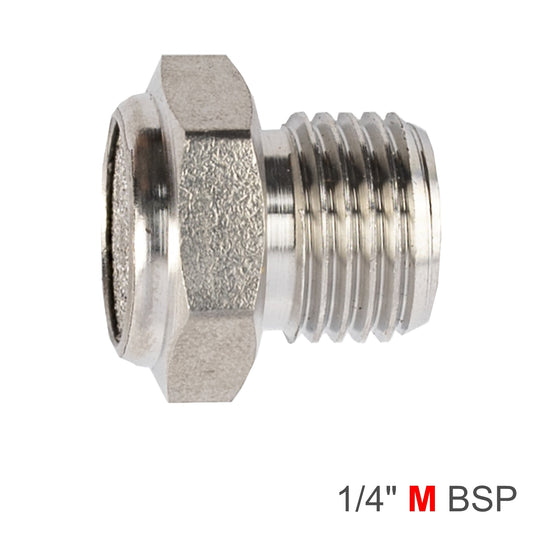 MUFFLER METAL FLAT 1/4' MALE