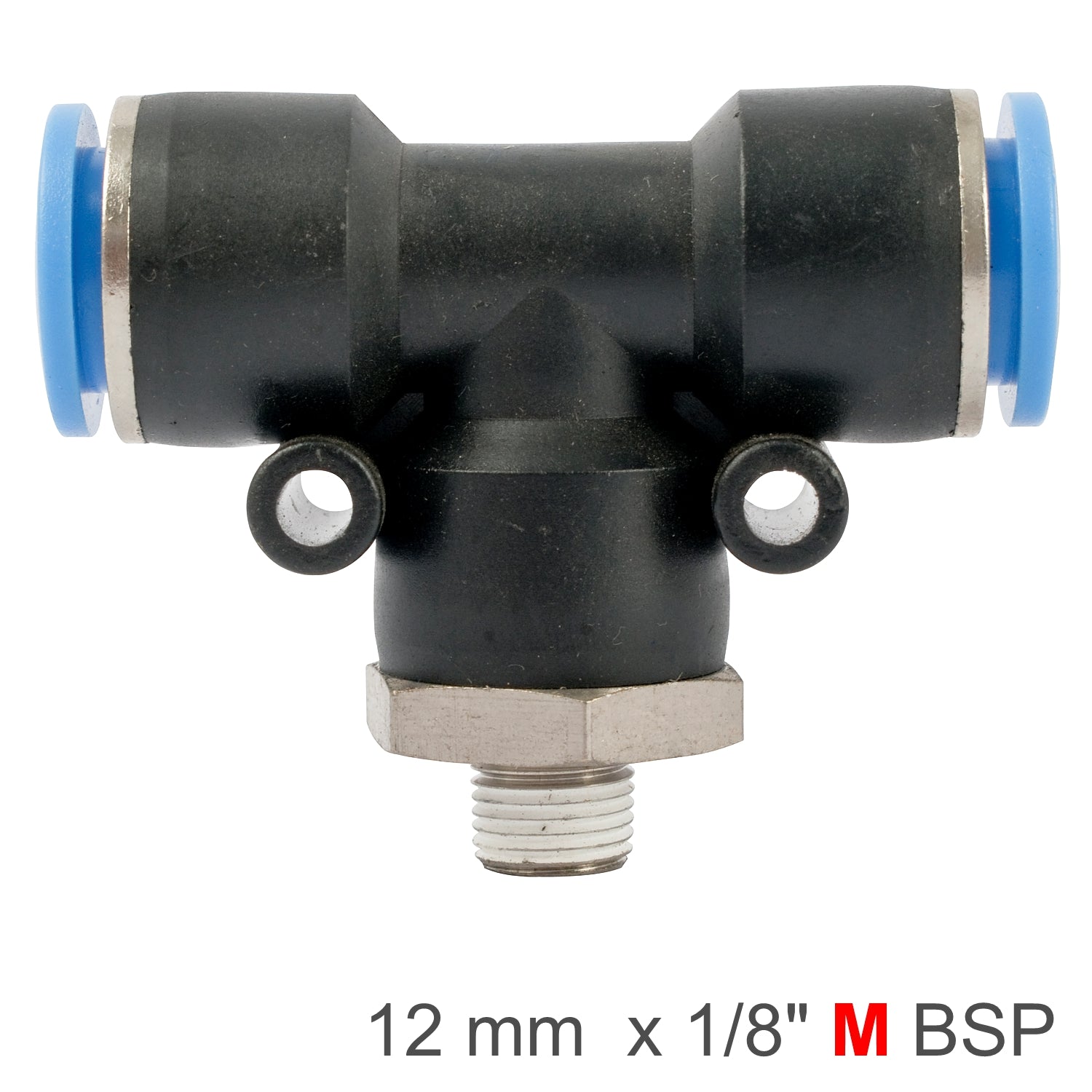PU HOSE FITTING TEE 12MM-1/8 M