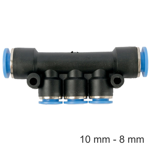 PU HOSE FITTING MANIFOLD 10MM-8MM