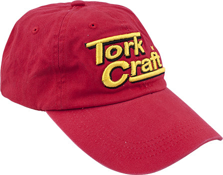 TORK CRAFT BASE BALL CAP RED ADJUSTABLE (ONE SIZE FITS ALL)