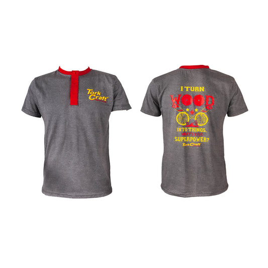 TORK CRAFT T-SHIRT GREY - MEDIUM -  I TURN WOOD