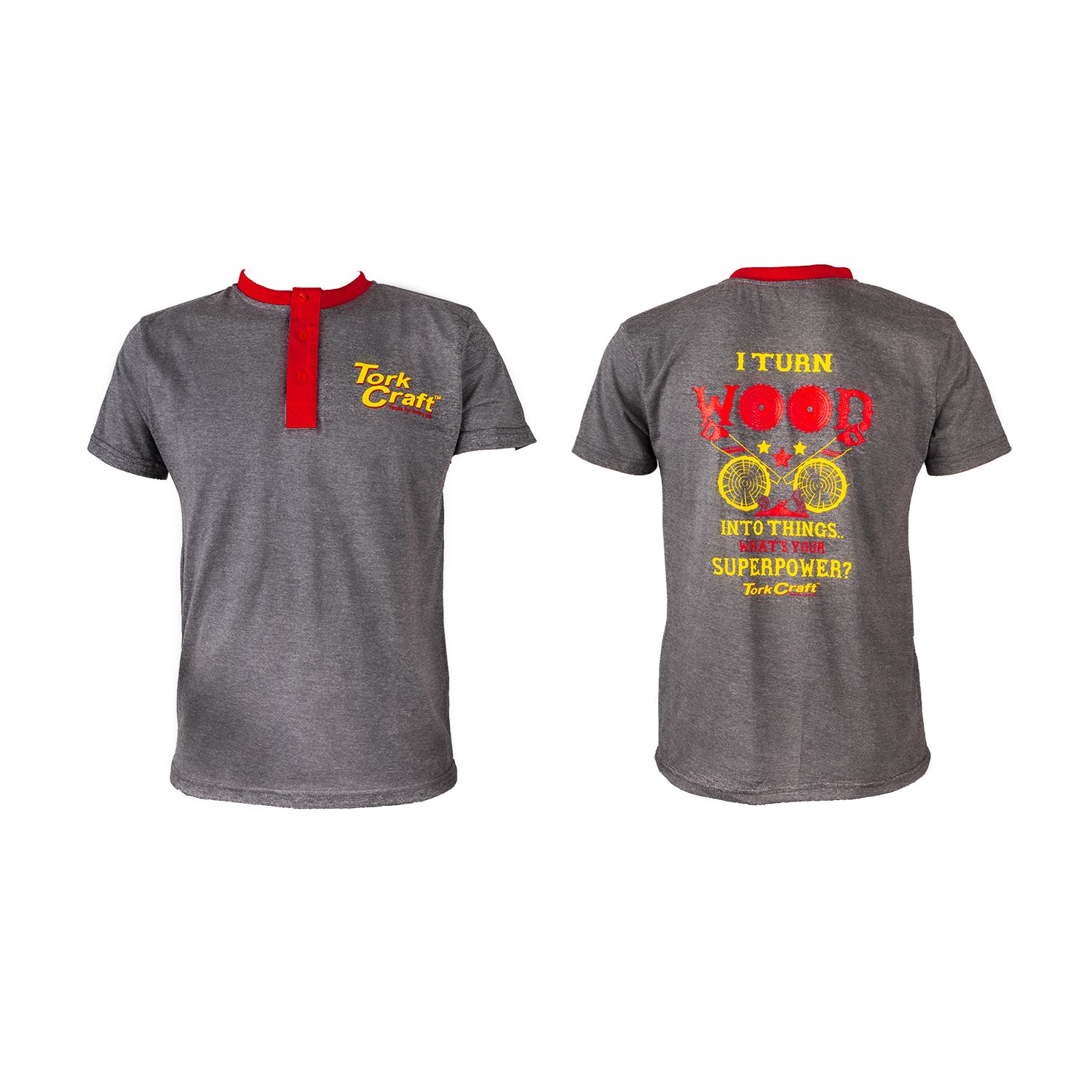 TORK CRAFT T-SHIRT GREY - 2X-LARGE -  I TURN WOOD