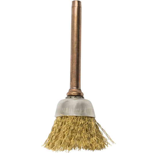 MINI BRASS BRUSH 12.7MM CUP 3.2MM SHANK