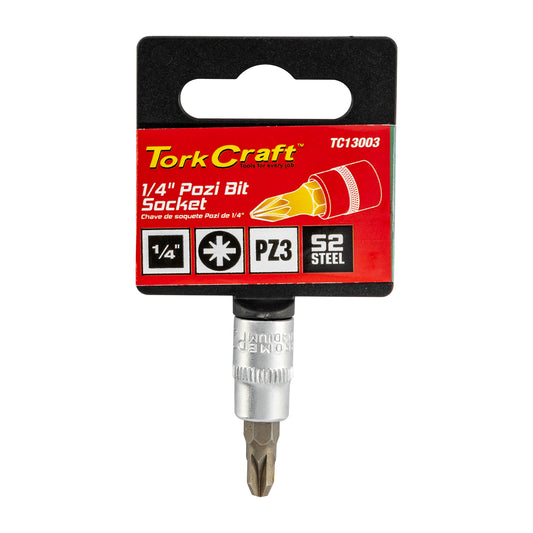 SOCKET BIT 1/4'DR POZI PZ3 S2 MATERIAL