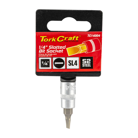 SOCKET BIT 1/4'DR SLOTTED SL4 S2 MATERIAL