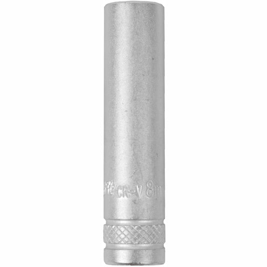 SOCKET 8MM 1/4' DR DEEP SOCKET CRV 12 POINT