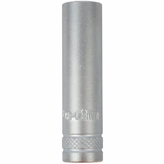 SOCKET 9MM 1/4' DR DEEP SOCKET CRV 12 POINT