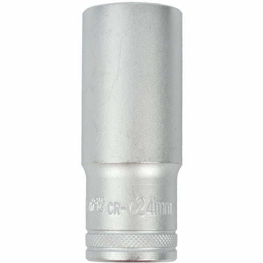 SOCKET 24MM 1/2' DR DEEP SOCKET CRV 12 POINT