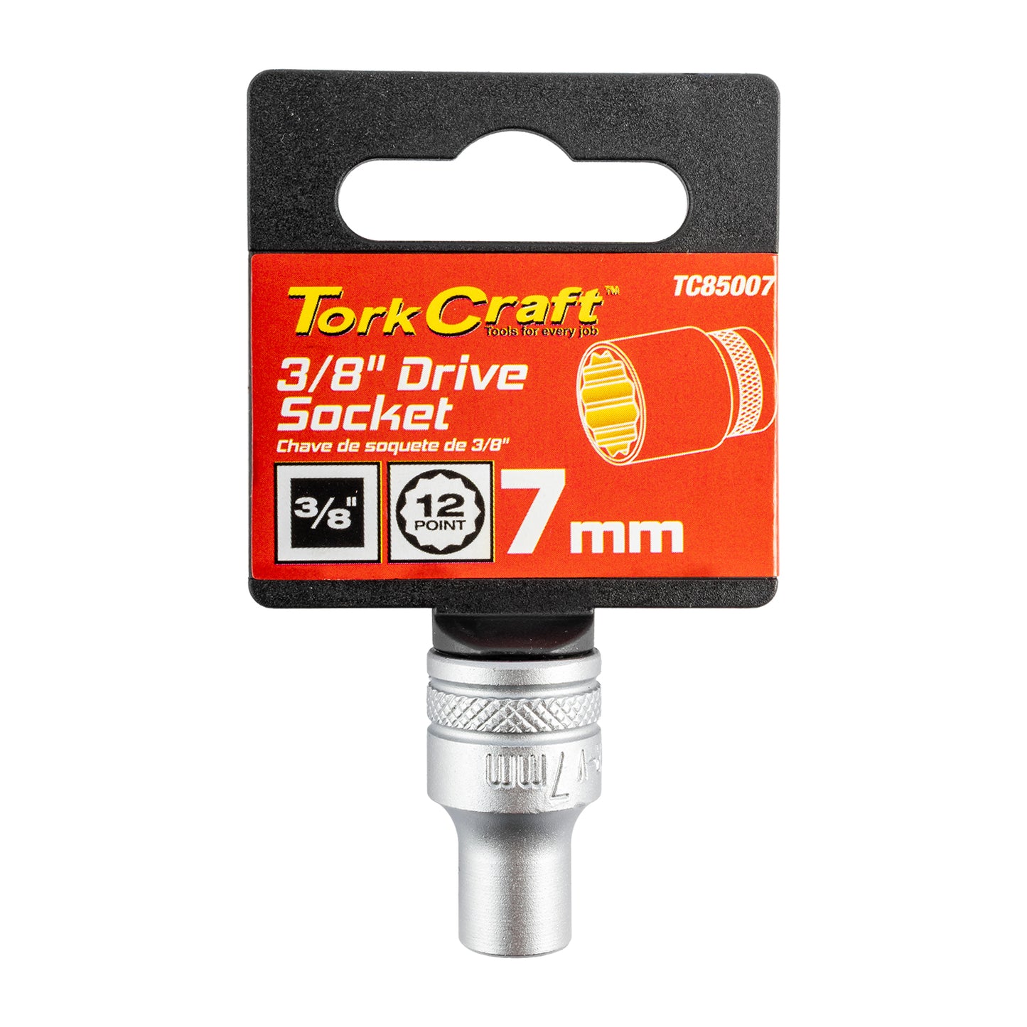 SOCKET 3/8'DR 7MM 12PT CRV