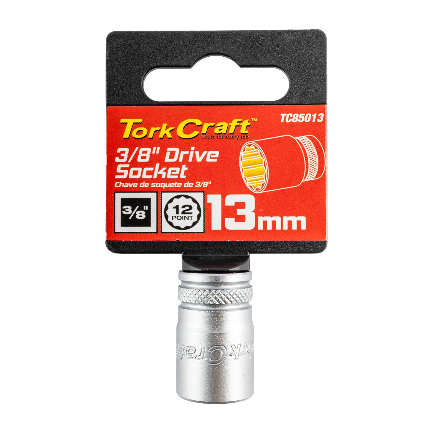 SOCKET 3/8'DR 13MM 12PT CRV