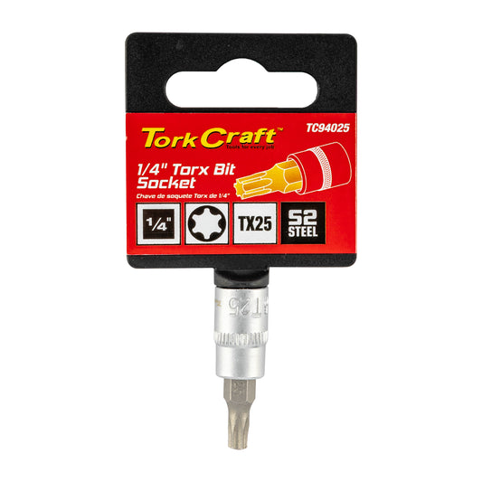 SOCKET BIT 1/4'DR TORX T25 S2 MATERIAL