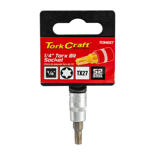 SOCKET BIT 1/4'DR TORX T27 S2 MATERIAL