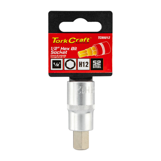 SOCKET BIT 1/2'DR HEX H12 S2 MATERIAL