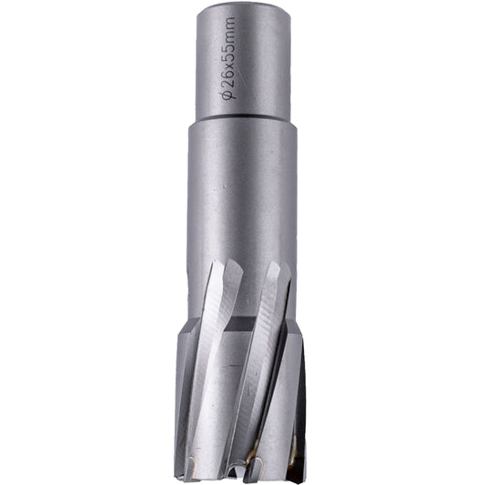 ANNULAR HOLE CUTTER TCT 26 X 55MM WELD SHANK 19.05MM