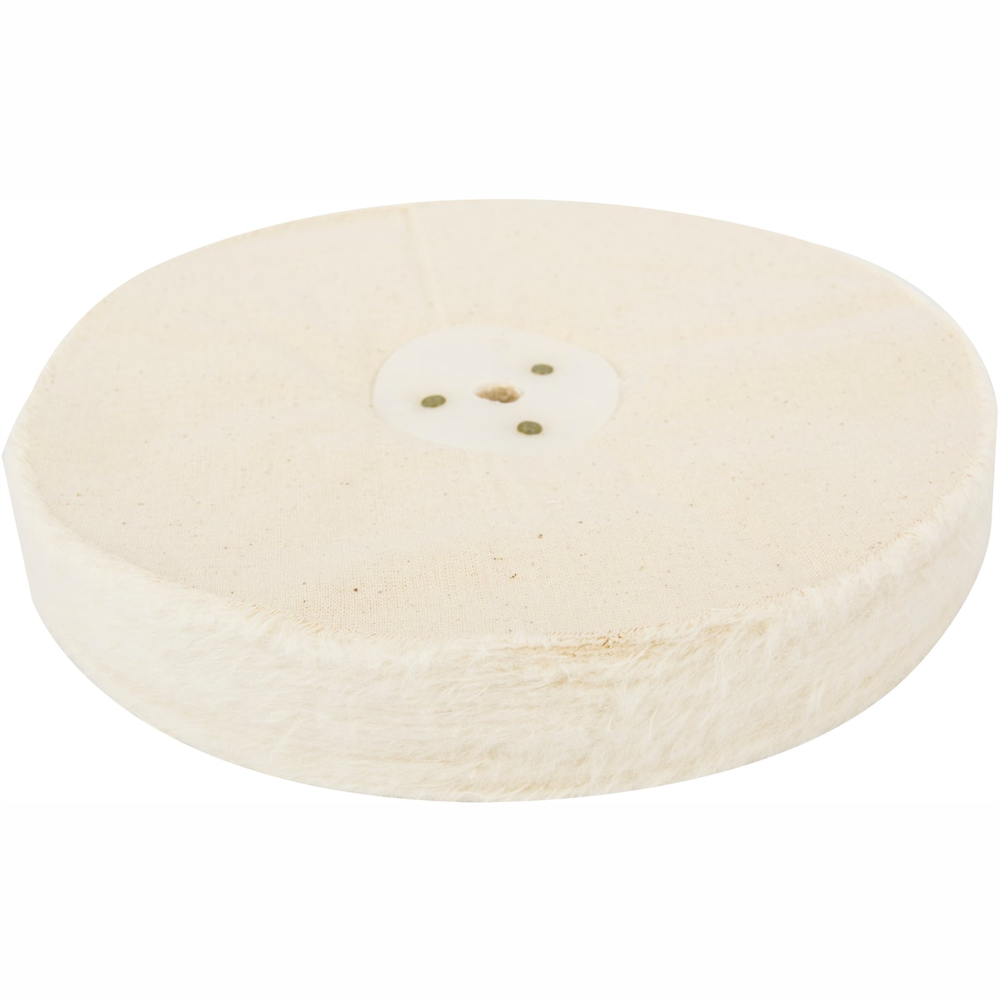 WHITE BUFF/MOP UNSTITCHED 200 X 50 PLY X 1/2' HOLE
