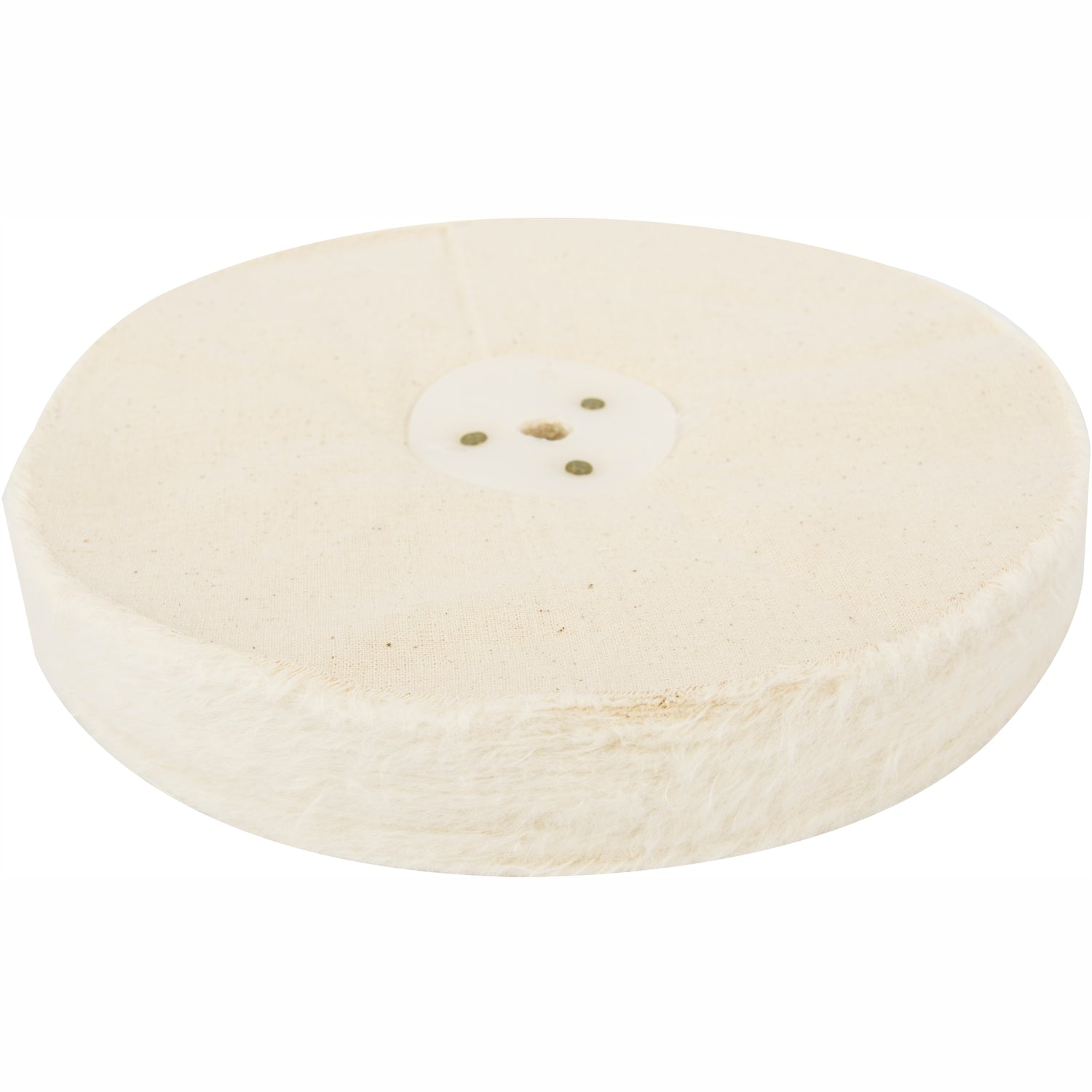 WHITE BUFF/MOP UNSTITCHED 200 X 50 PLY X 1/2' HOLE