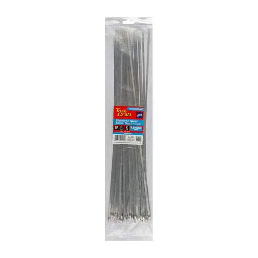 S/STEEL CABLE TIES SS304 4.6MM X 500MM NATURAL 50PC