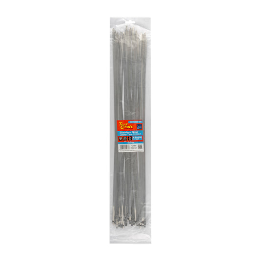 S/STEEL CABLE TIES SS304 4.6MM X 600MM NATURAL 50PC