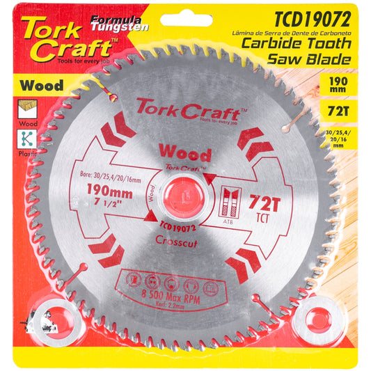 BLADE TCT 190 X 72T 30/ GENERAL PURPOSE CROSS CUT SMOOTH