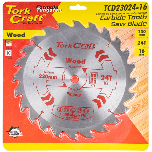 BLADE TCT 230 X 24T 16MM GENERAL PURPOSE RIP
