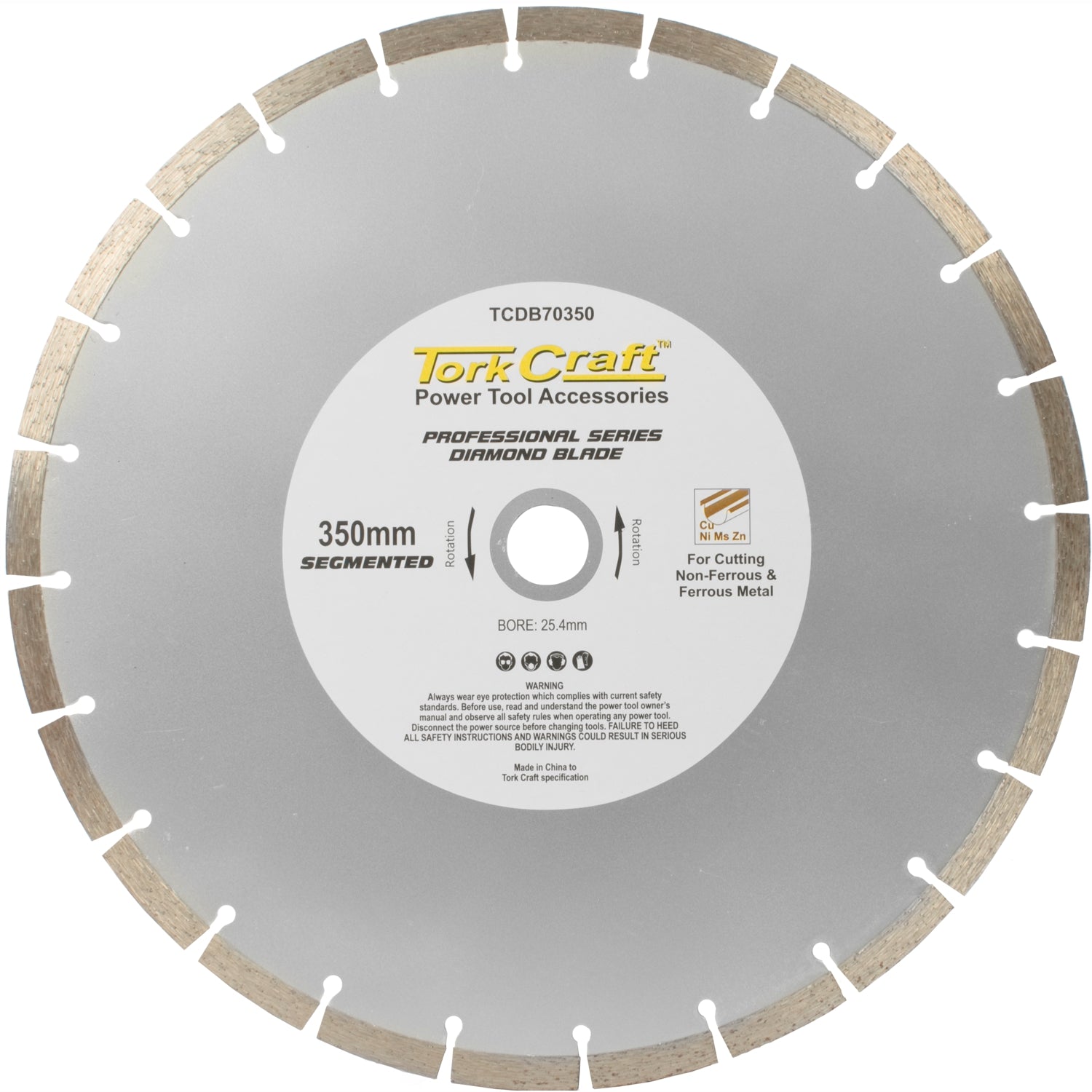 DIAMOND BLADE SEG.350X25.4 METAL CUTTING