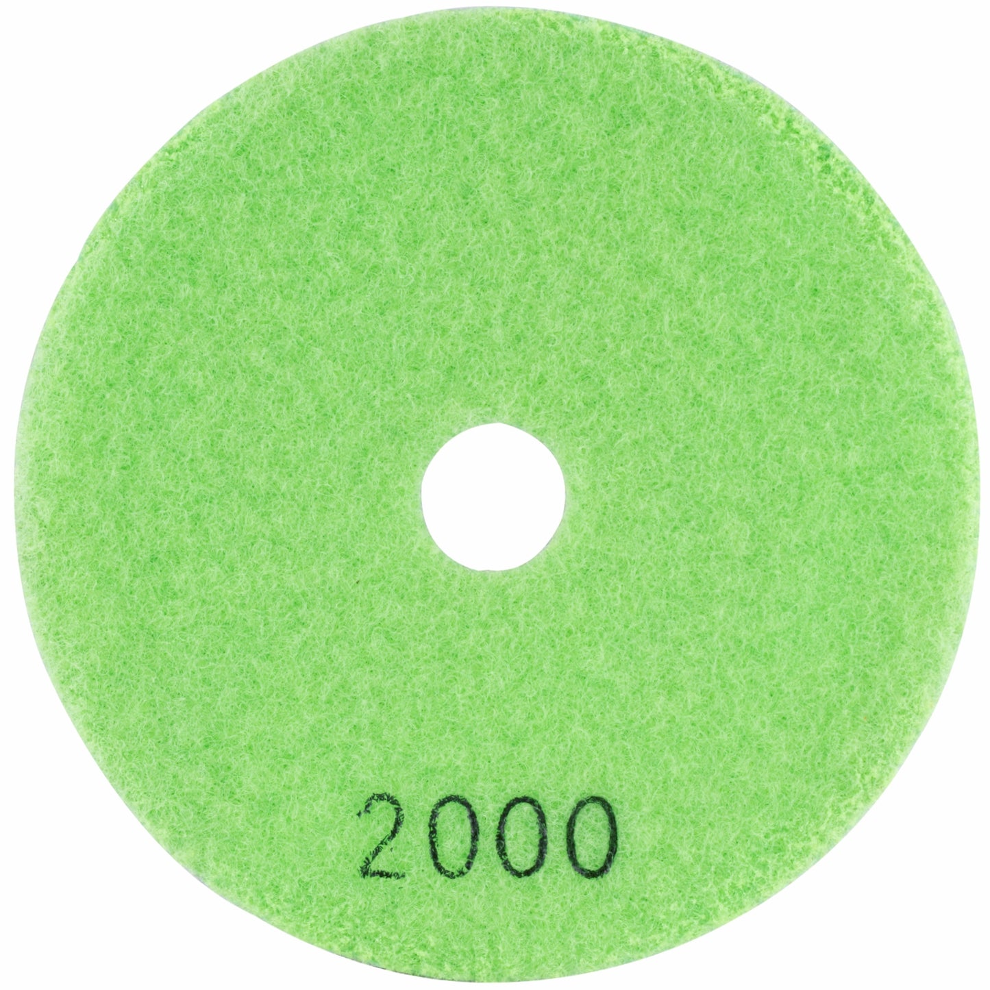 100MM DIAMOND WET POLISHING PAD 2000 GRIT LIME GREEN