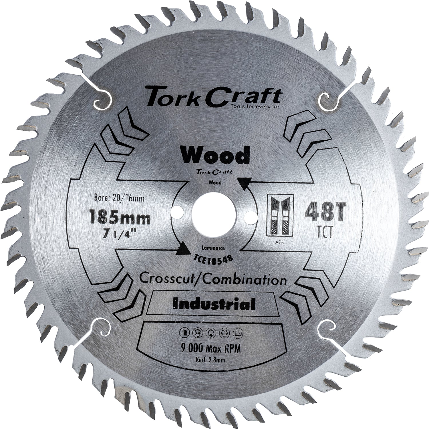 BLADE TCT EURO TIP 185 X 48T 20/16MM PROFESIONAL