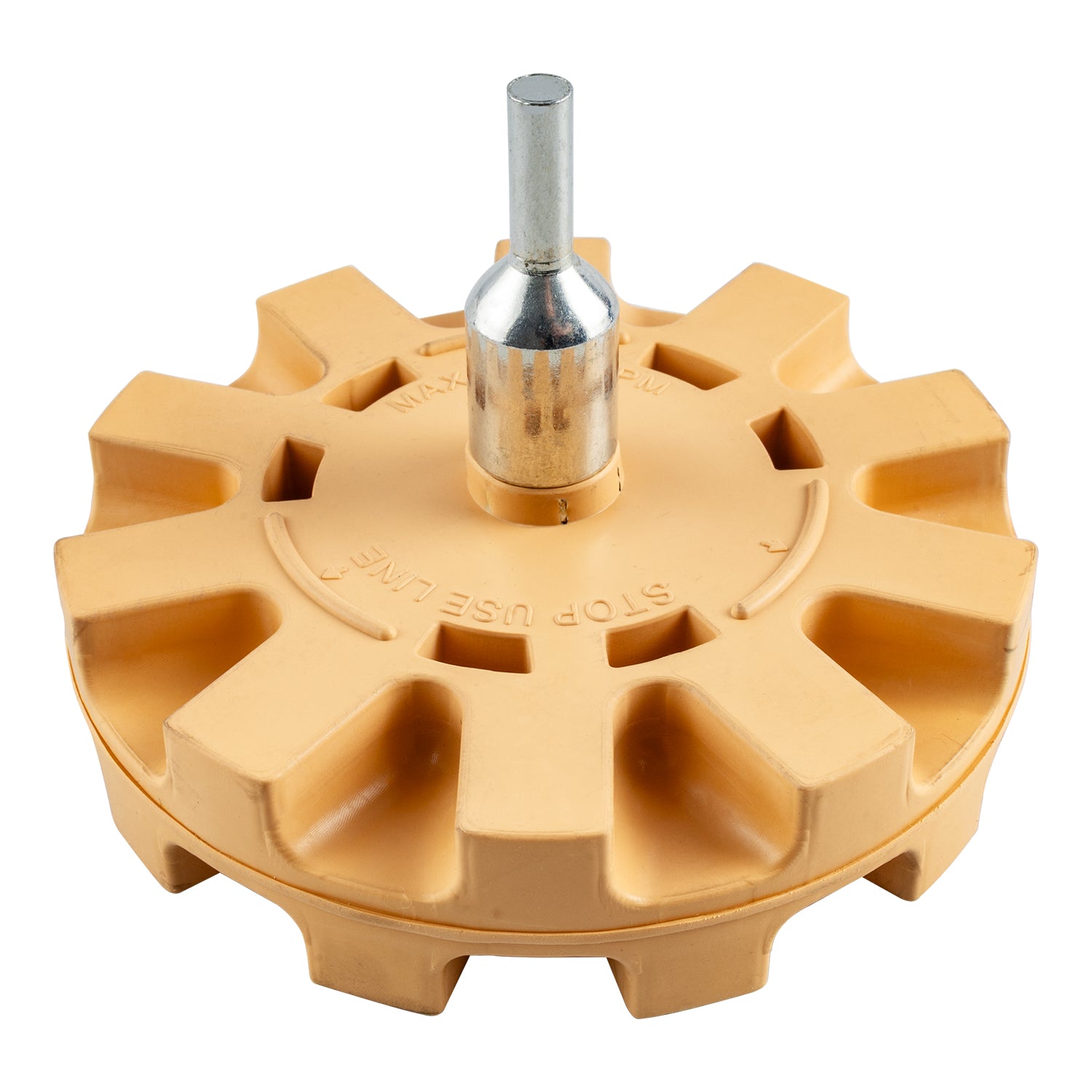 RUBBER ERASER WHEEL SERRATED 100MM X 6MM SPINDLE