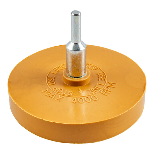 RUBBER ERASER WHEEL SOLID 87MM X 6MM SPINDLE