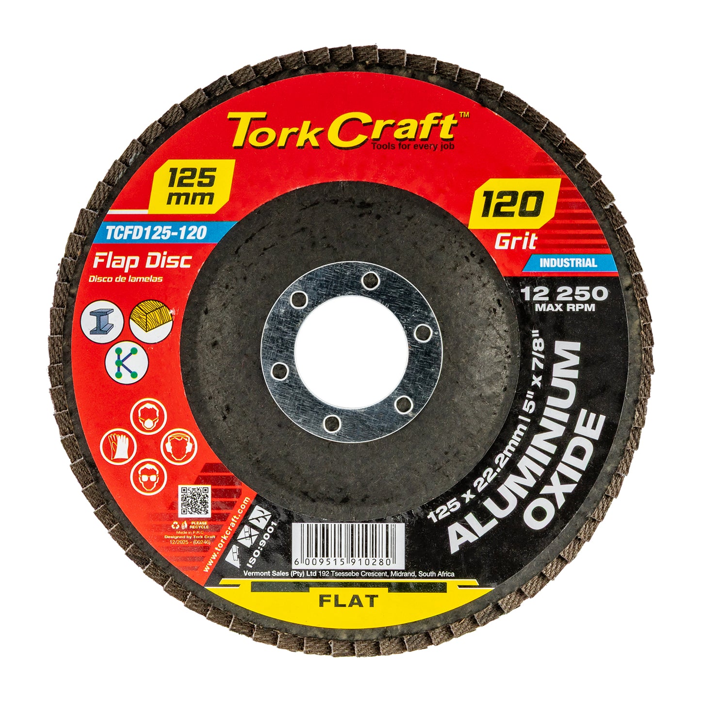 FLAP SANDING DISC 125MM 120GRIT A/O