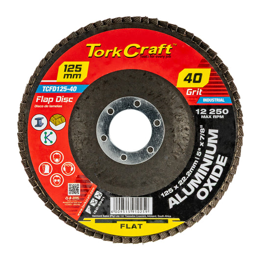 FLAP SANDING DISC 125MM 40GRIT A/O