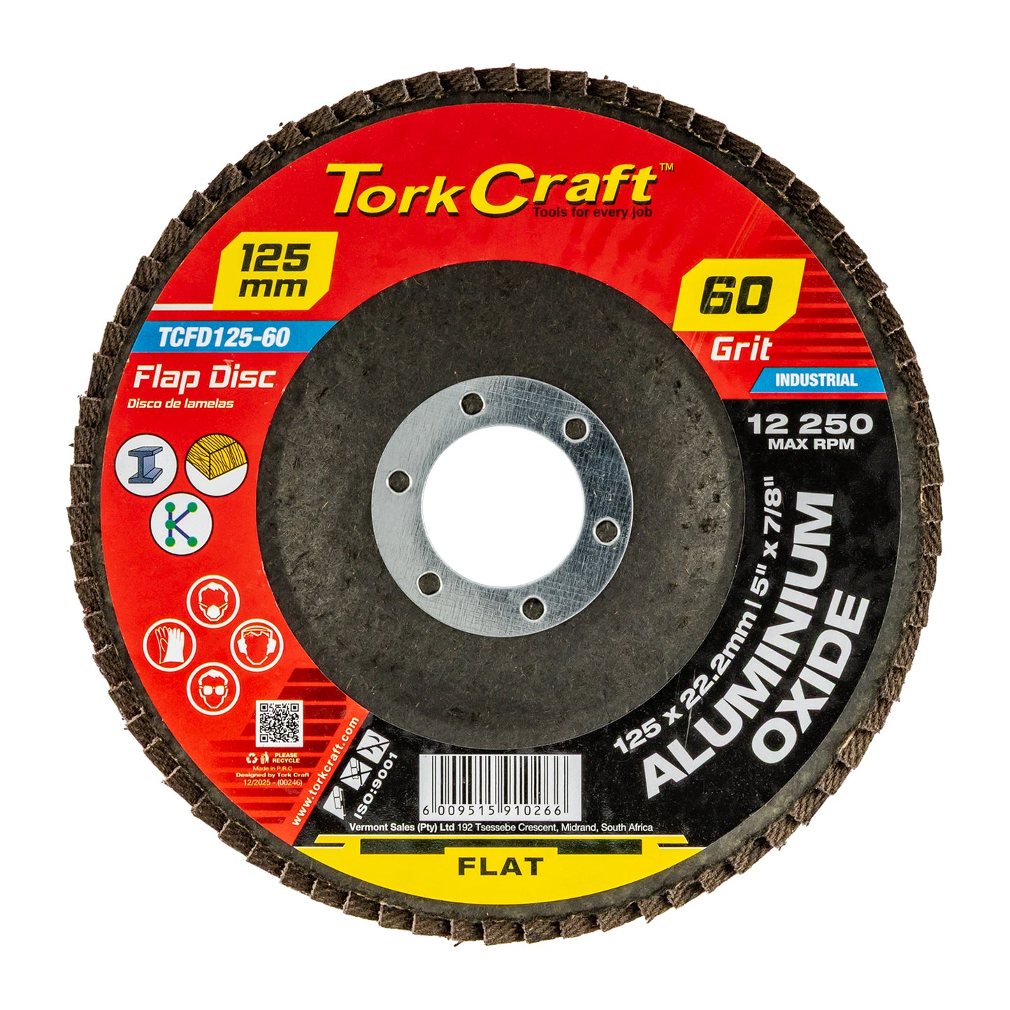 FLAP SANDING DISC 125MM 60GRIT A/O