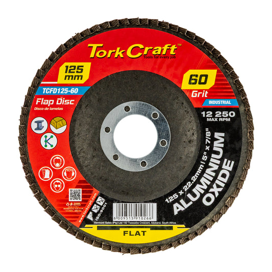 FLAP SANDING DISC 125MM 60GRIT A/O