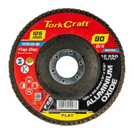 FLAP SANDING DISC 125MM 80GRIT A/O